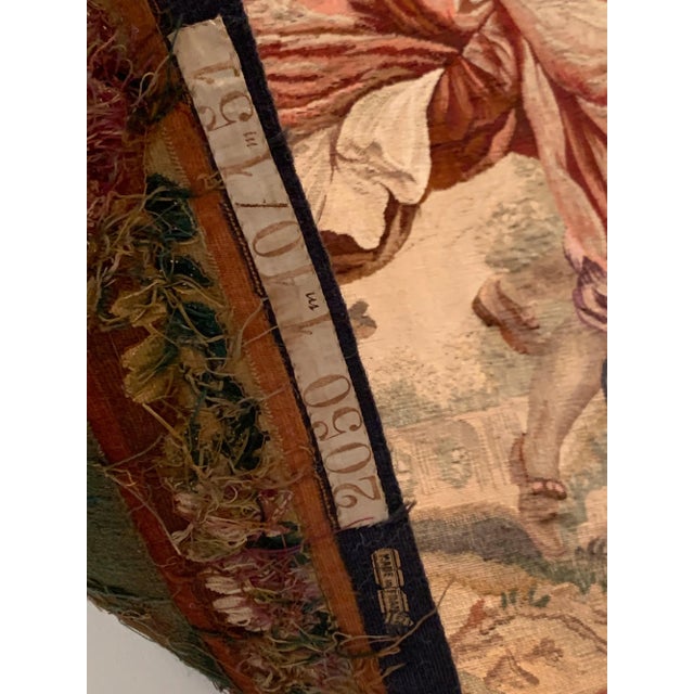 Antique 19th Century French Aubusson Rococo Tapestry For Sale In New York - Image 6 of 7