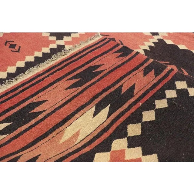 Mid 20th Century Vintage Afghani Kilim Rug, 09'08 X 13'00 For Sale - Image 5 of 9