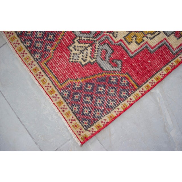 Textile 1970s Hand Knotted Small Turkish Rug - 1'7" X 3'3" For Sale - Image 7 of 13