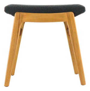 Vintage Ottoman in Solid Wood and Fabric