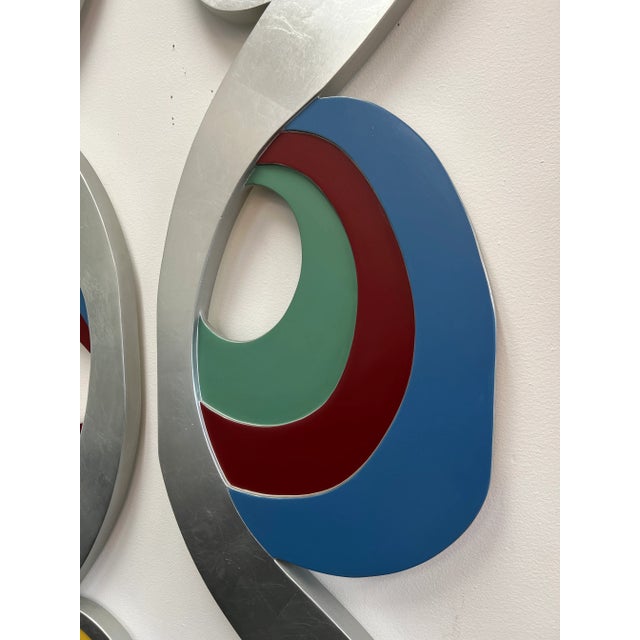 Set of 4 Italian Postmodern Wall Art Panels For Sale - Image 10 of 12