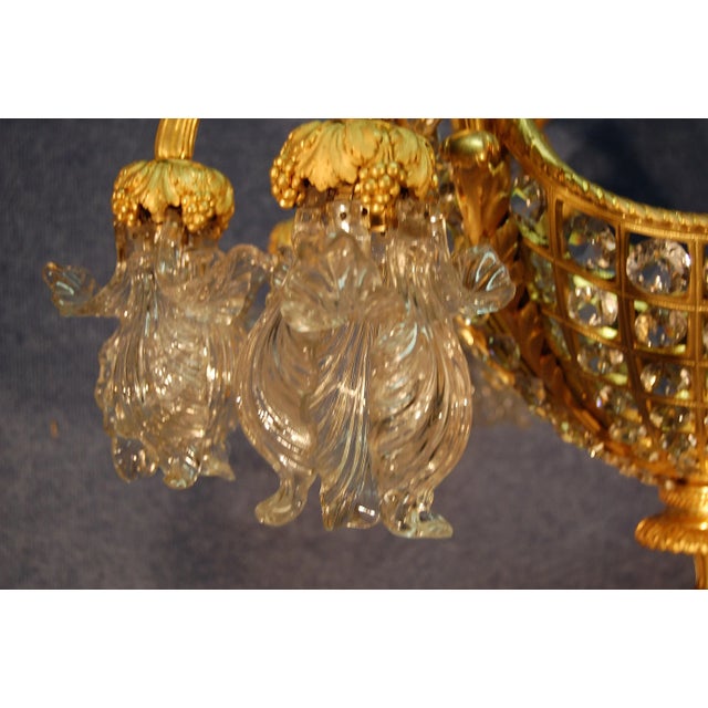 19th Century Gilt Bronze & Crystal Chandelier For Sale - Image 11 of 13