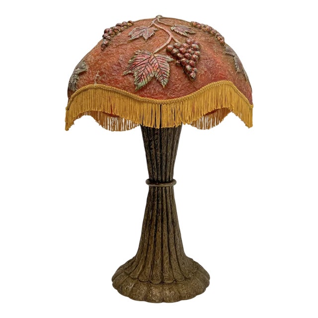 Molded Plastic Sculptural Table Lamp with Grapes Decoration, 1970s For Sale