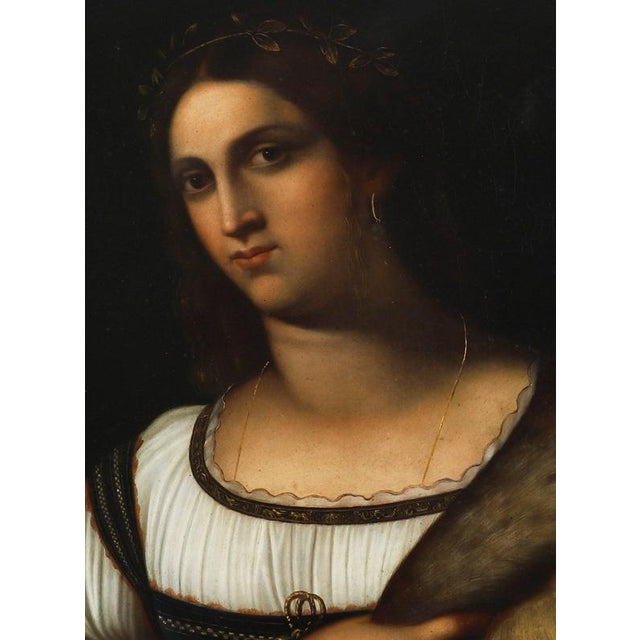La Fornarina after Sebastiano del Piombo, 19th Century, Oil Painting For Sale - Image 4 of 10