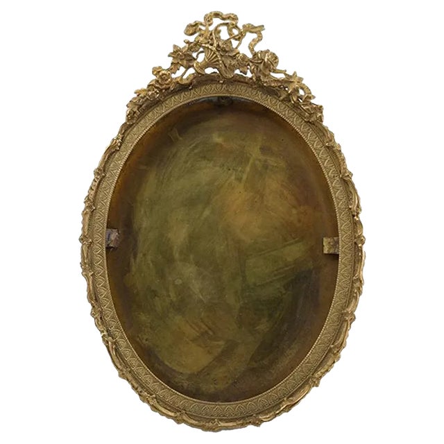 Antique Gilded Brass Photo Frame For Sale