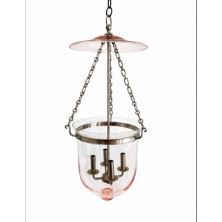 Hudson Valley Lighting Large 4 Light “Hampton” Pink Pendant Lantern For Sale