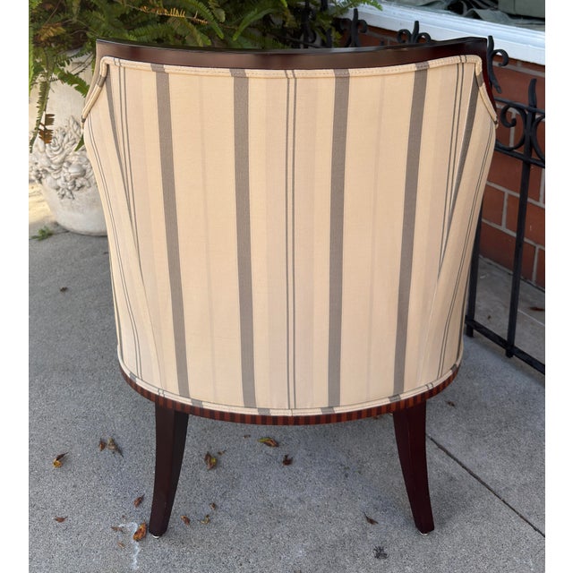 Art Deco Style Barbara Barry for Baker Furniture Petite Club Chair For Sale In Los Angeles - Image 6 of 7