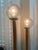 Auburn 70s Mid-Century 3-Globe Oak & Brass Floor Lamp For Sale - Image 8 of 10