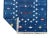 Casa Cosima Handmade Cotton Denim Blue Shooting Star Runner Rug, Vegetable Dyed Dhurrie Runner -2.5'x8' For Sale - Image 4 of 10