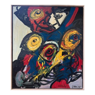 Rare Large-Scale Peter Keil Painting, 1990 For Sale