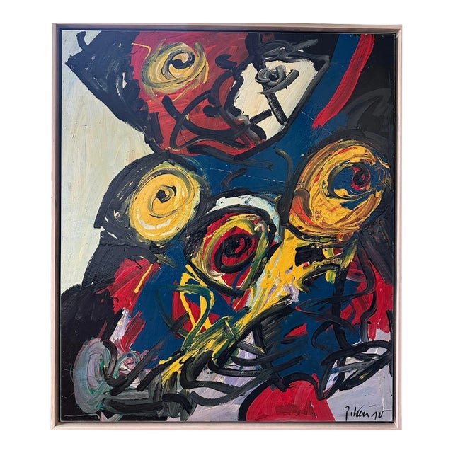 Rare Large-Scale Peter Keil Painting, 1990 For Sale