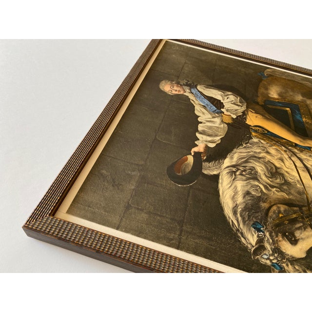 1950s Jacques Louis David Vintage 1958 Neoclassical Mourlot Lithograph Print Framed Paris Exhibition Poster " Equestrian Portrait " 1781 For Sale - Image 5 of 14