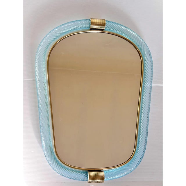 Contemporary Venetian Azure Mirror with Murano Glass by Simoeng for Simoeng For Sale - Image 3 of 6