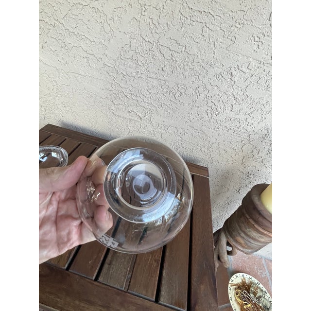 Antique English Stuart Crystal Footed Finger Bowls Nut Dishes - Set of 3 For Sale In Santa Fe - Image 6 of 6