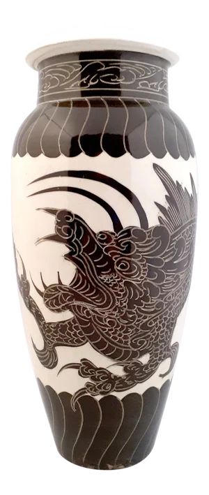 Early 20th Century Chinese Porcelain Cizhou Kiln Dragon Vase
