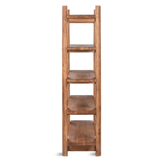 Acacia a-Frame Bookcase For Sale - Image 4 of 5