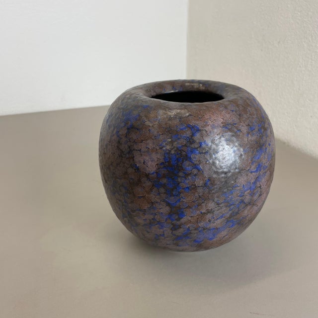 Fat Lava Multi-Color Pottery 802-2 Ball Vase from Ruscha, 1970s For Sale - Image 6 of 16