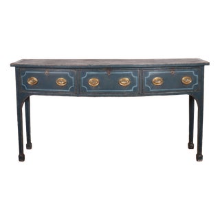 19th Century English Bowfront Console Table For Sale