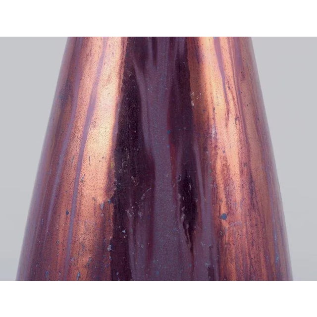 1930s Large Vintage French Ceramic Vase with Eosin Glaze, 1930s For Sale - Image 5 of 9