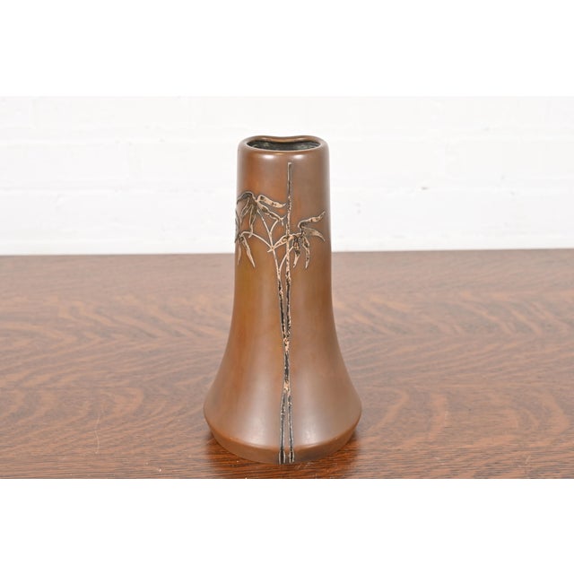 Heintz Arts & Crafts Sterling Silver on Bronze Vase For Sale - Image 12 of 12