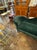 Danish MCM Grand Piano Sofa in Green Velvet For Sale - Image 4 of 6