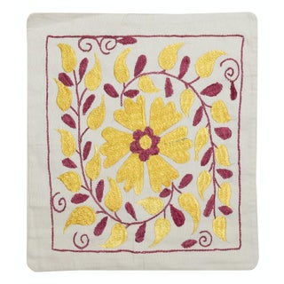 16"x19" 100% Cotton Embroidered Cushion Cover. Toss Pillow. Modern Lace Pillow For Sale