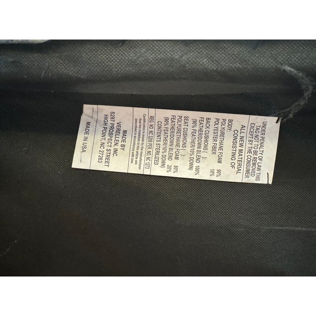 Pair of Taupe Leather, Skirted Slip-Covered Verellen Chairs on Casters For Sale - Image 14 of 14