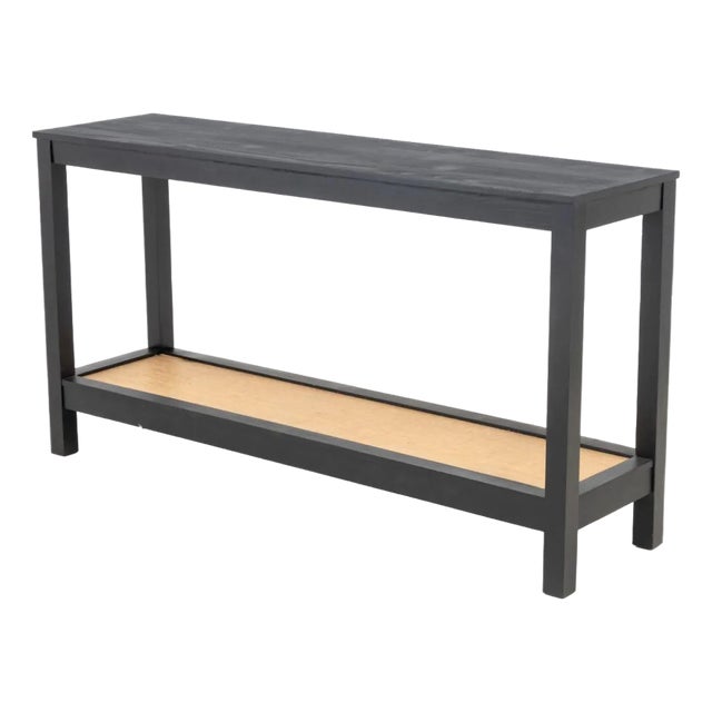 Contemporary Ebonized Wood Console Table For Sale