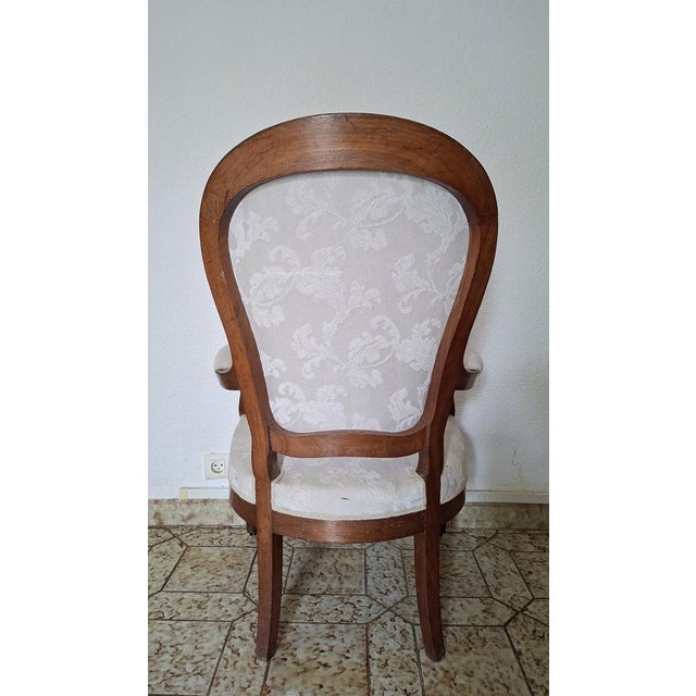 Louis Philippe Cabriolet Armchair in Mahogany, 19th Century, in Good conditions. Designed before 1890