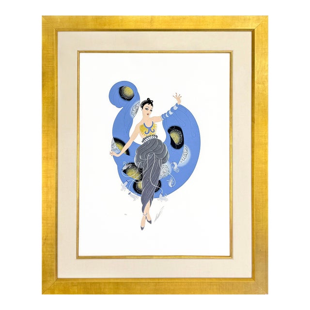 1980s Erté, a Dream (Large Framed Hand Signed Embossed Serigraph) For Sale