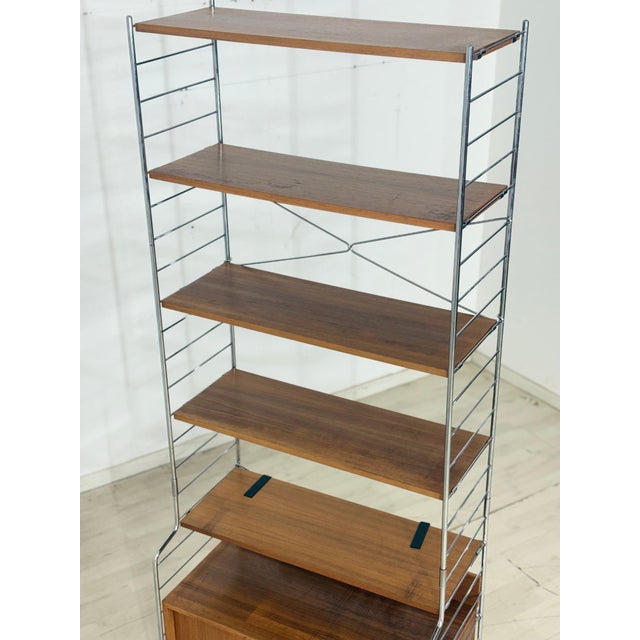 Mid-Century Teak String Continental Bookcase by Nils Strinning, 1960s For Sale - Image 6 of 11