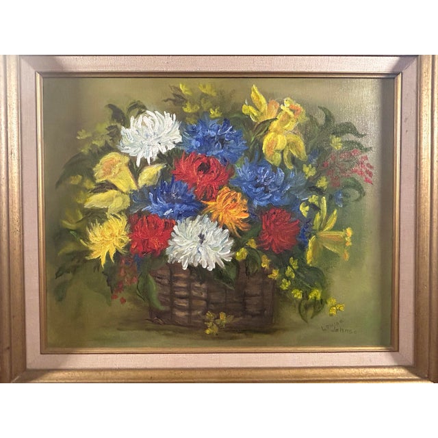 Original oil on canvas painting signed by artist Louise Johnson. Nicely framed 25” x 21” painting 18”x 14”