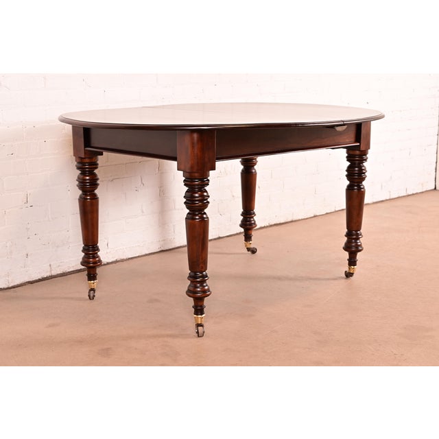 R. J. Horner & Co. R. J. Horner Style Antique Victorian Carved Mahogany Extension Dining Table, Newly Refinished For Sale - Image 4 of 13