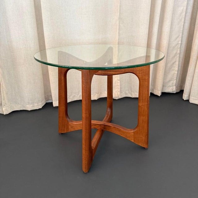 1950s Pair of Mid-Century Modern Walnut "Bowtie" End Tables by Adrian Pearsall For Sale - Image 9 of 10
