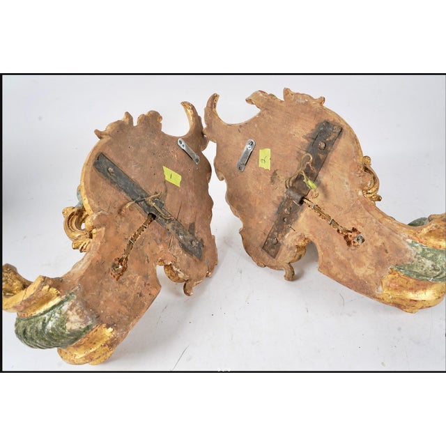 18th Century Italian Giltwood Sconces - Pair For Sale - Image 11 of 11