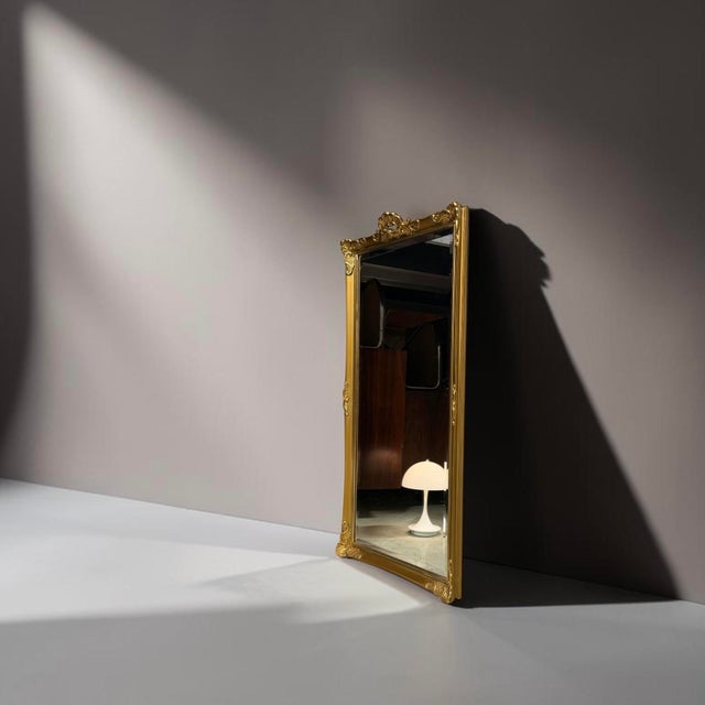 Rococo Gilt Wall Mirror from Aarhus Glasimport & Glassliberi A/S, Denmark, 1960s For Sale - Image 3 of 9