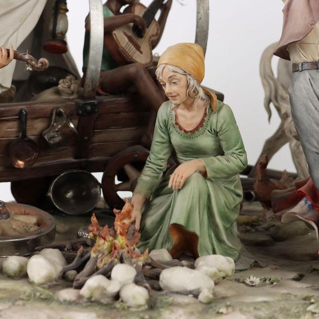 Sandro Maggioni Capodimonte Ceramic Sculptural Group For Sale - Image 4 of 14