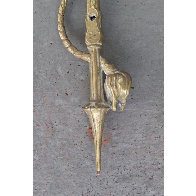 C1840 Large French Louis XIV Heraldic Gilt Bronze Castle Wall Sconce For Sale - Image 11 of 18