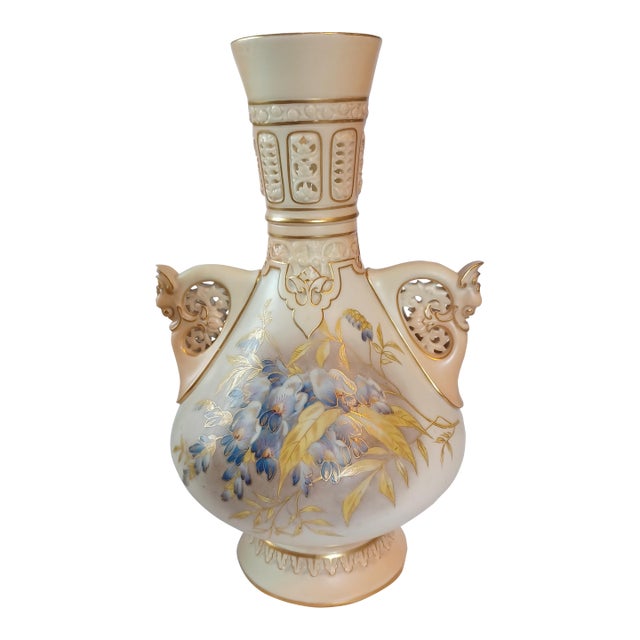 Antique Royal Worcester Porcelain Vase For Sale