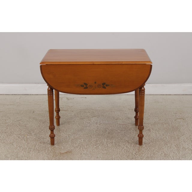Hitchcock Hitchcock Early American Maple Dropleaf Dining Table For Sale - Image 4 of 17