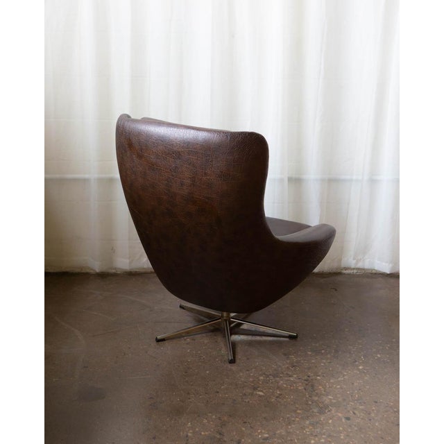 Brown 1970s Attributed to h.w. Klein for Bramin Lounge Chair For Sale - Image 8 of 12