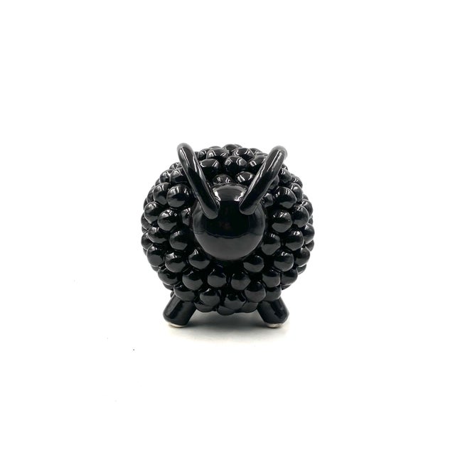 1980s Black Ceramic Ram Sculpture, Italy, 1980s For Sale - Image 5 of 18
