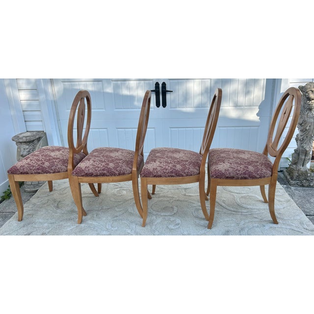 Vtg. Set of Six Ethan Allen Shield Back Transitional Style Dining Chairs For Sale In Philadelphia - Image 6 of 17