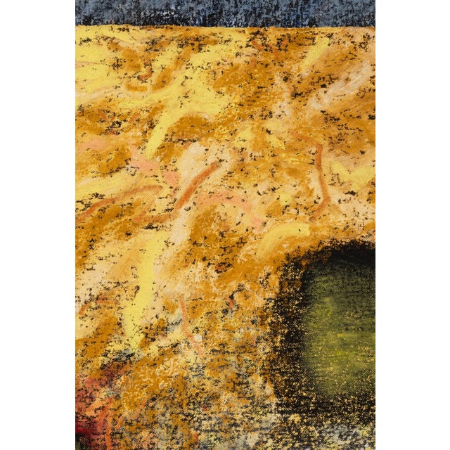 Textile Nanette Carter Segments of Time 1992 Oil Stick on Canvas Abstract Collage Framed For Sale - Image 7 of 8