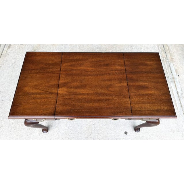 Brown 1980s Henkel Harris Solid Mahogany Vanity Model No. 2704 For Sale - Image 8 of 18