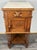 French Oak Bedside Table with Marble Top For Sale - Image 16 of 16