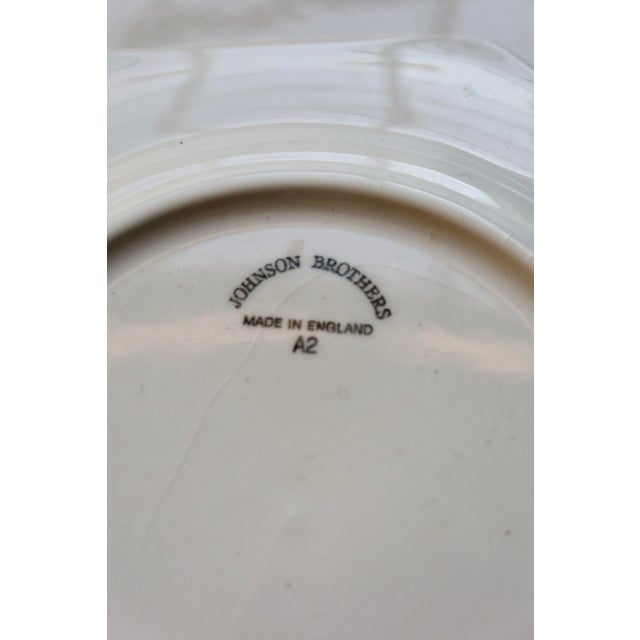 Ceramic Vintage Octagonal Beaded Dessert Plates from Johnson Brothers, 1980s, Set of 6 For Sale - Image 7 of 8