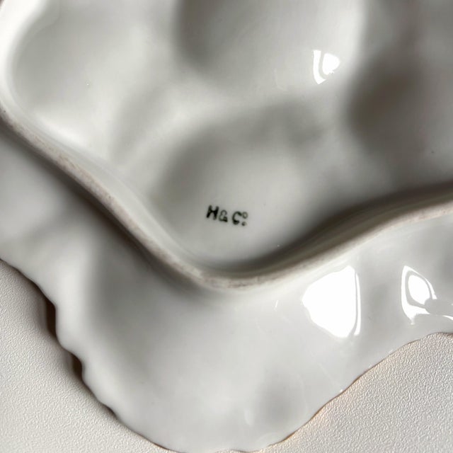 Victorian Antique Haviland & Co. Limoges Oyster Plate – Blush Pink & Gilt, France, C. 1880–1900 For Sale - Image 3 of 5