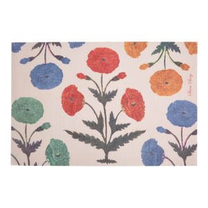 Multi Poppy Vinyl Placemat, Set of 4