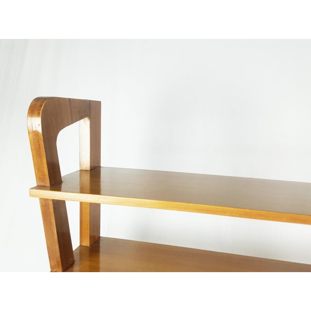 Large Italian Teak Hanging Shelf from Isa, 1950s For Sale - Image 3 of 10